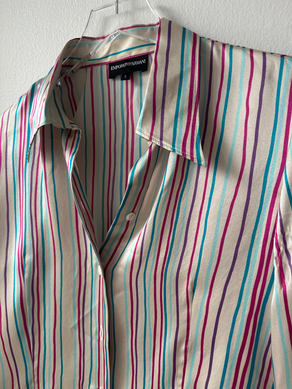 Emporio Armani Striped Silk Button Down