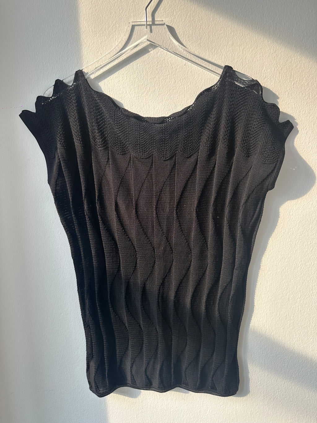 M Missoni Scalloped Knit Top