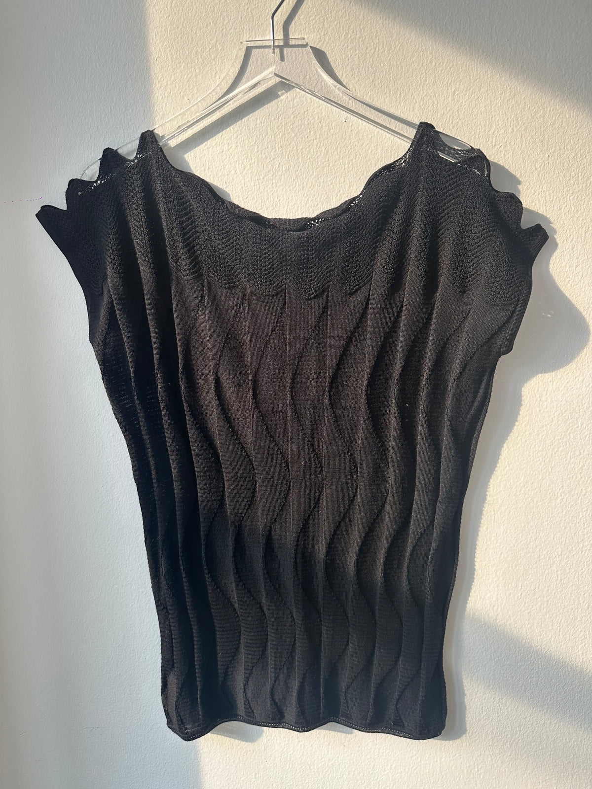 M Missoni Scalloped Knit Top