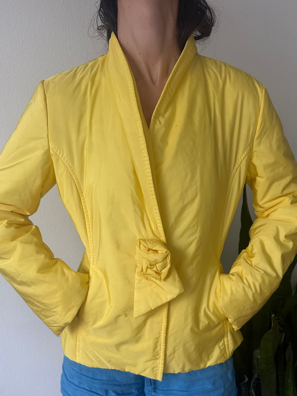 Ermanno Scervino Yellow Puffer Jacket