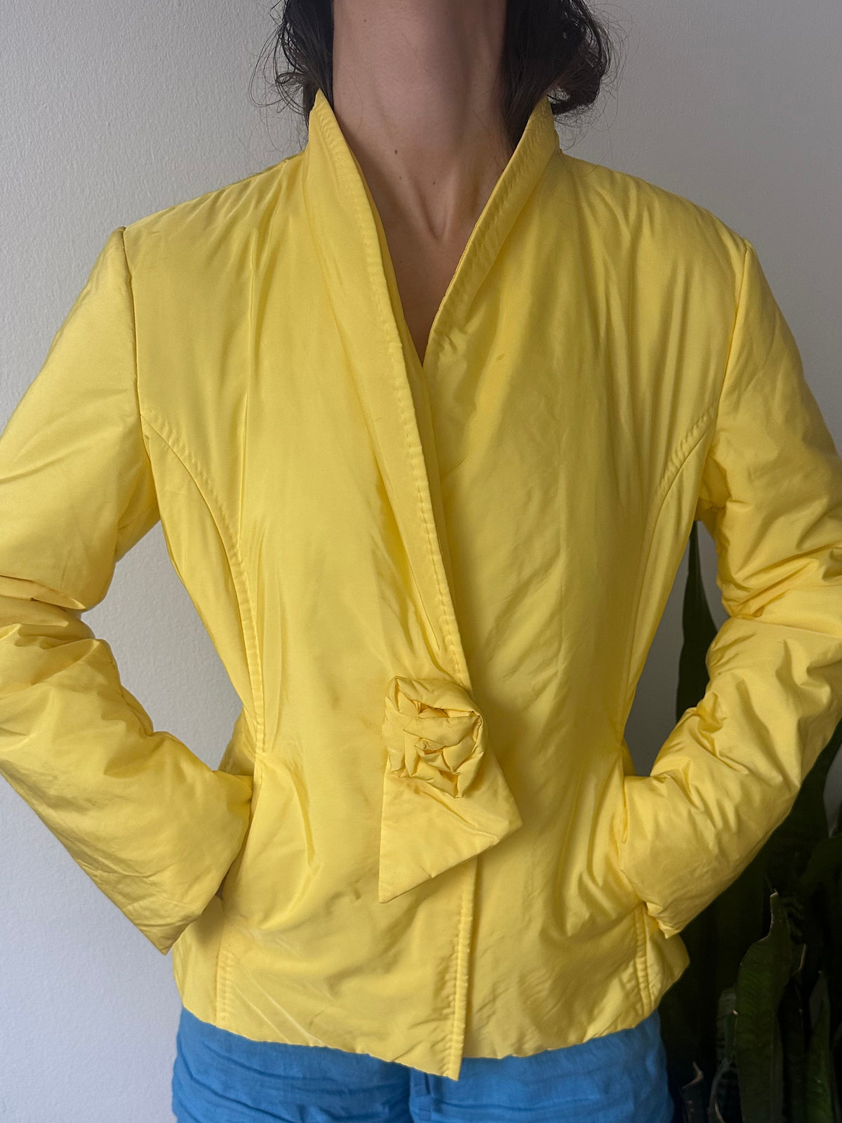 Ermanno Scervino Yellow Puffer Jacket