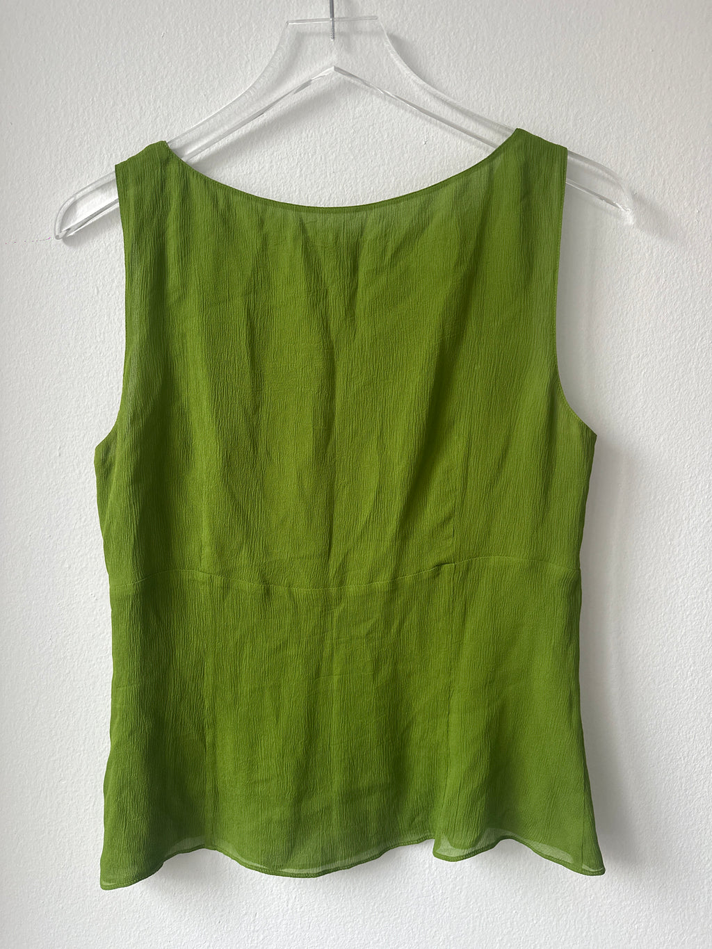 Ann Taylor Green Silk Blouse