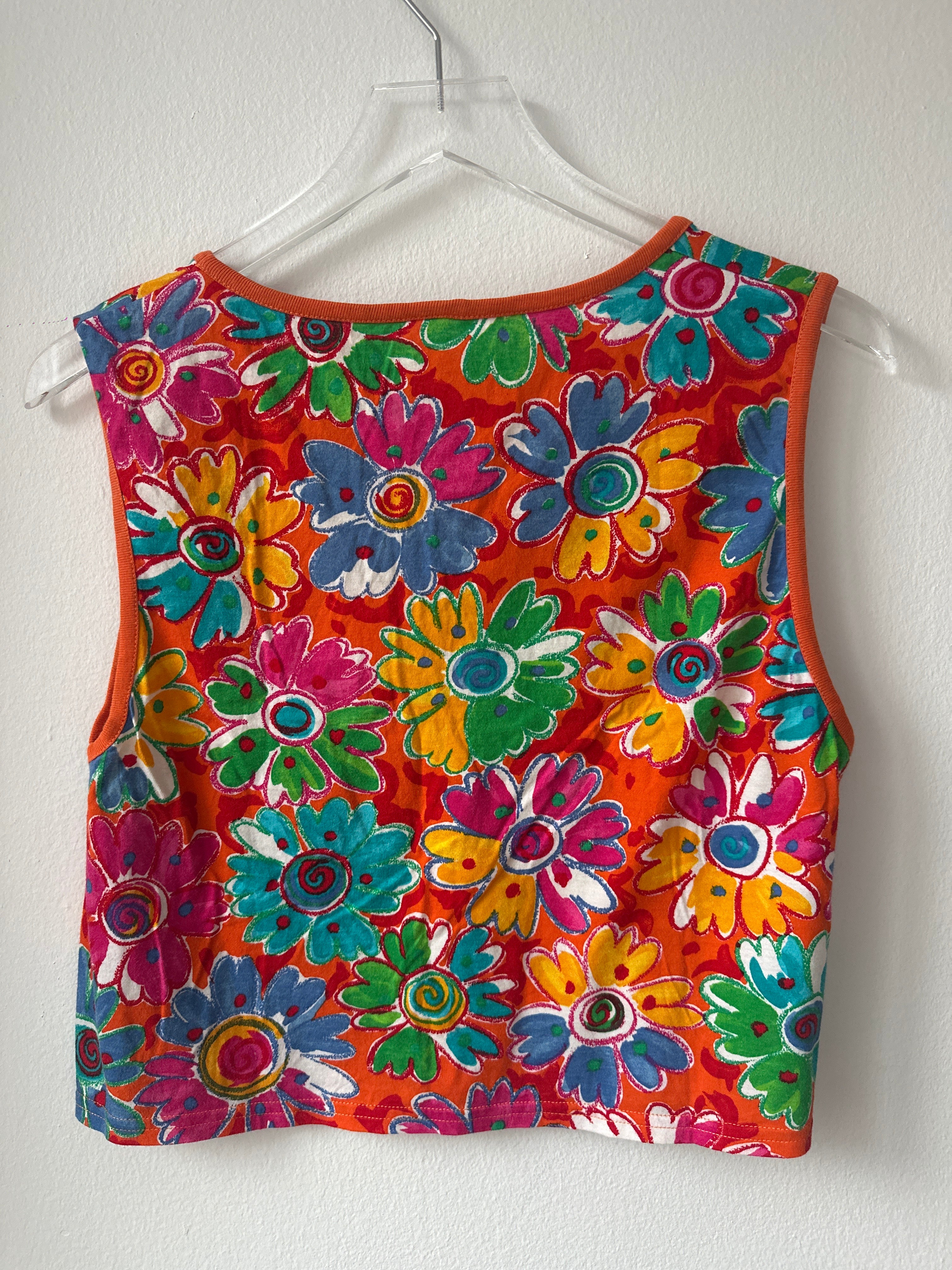 United Colors of Benetton Floral Cropped Tank