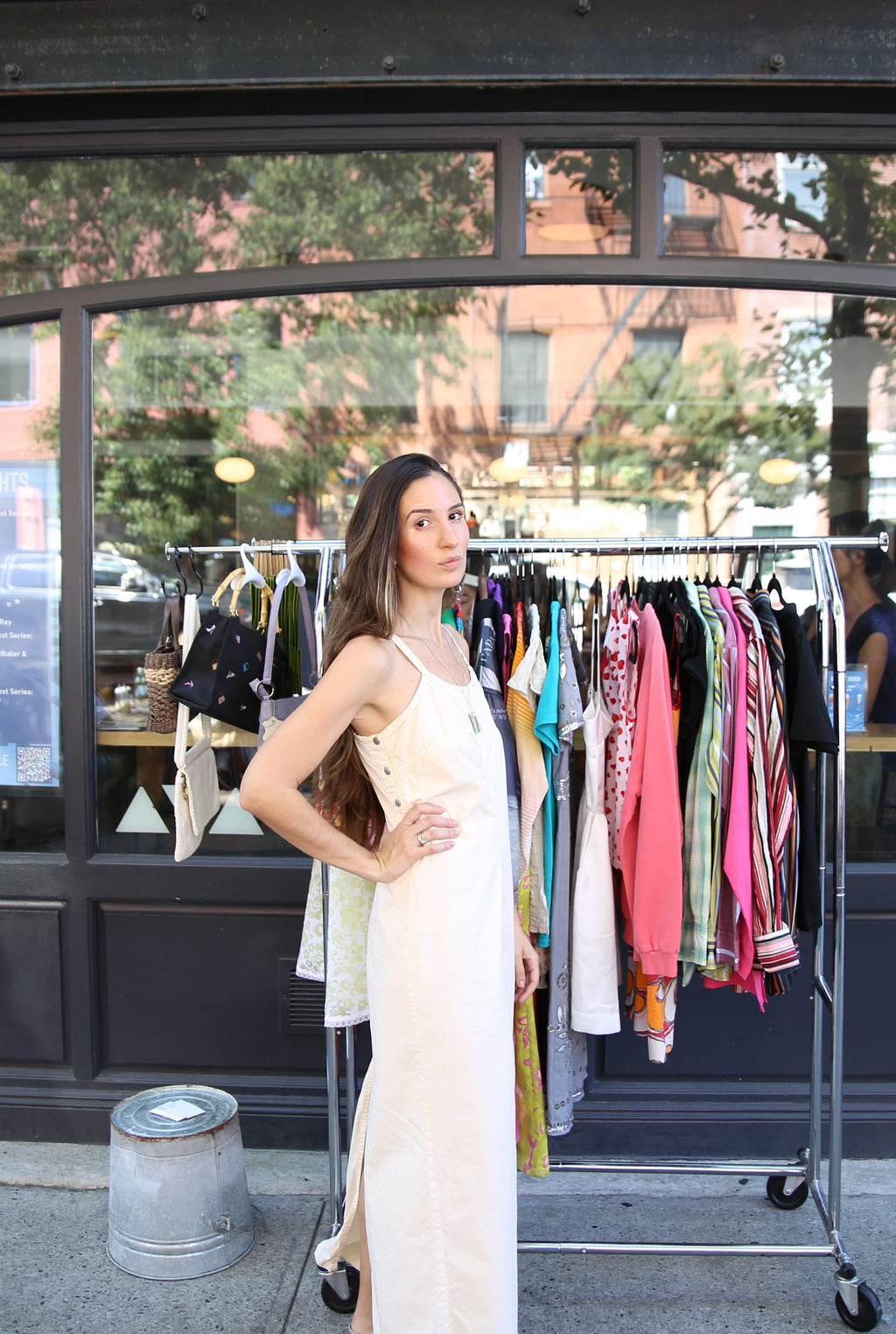 Fiorucci Cream Cotton Maxi Dress