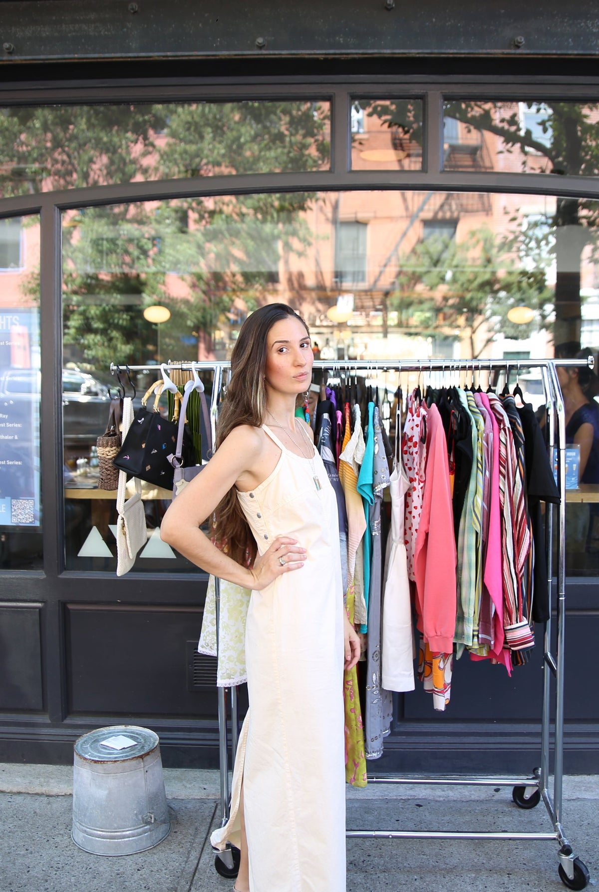 Fiorucci Cream Cotton Maxi Dress