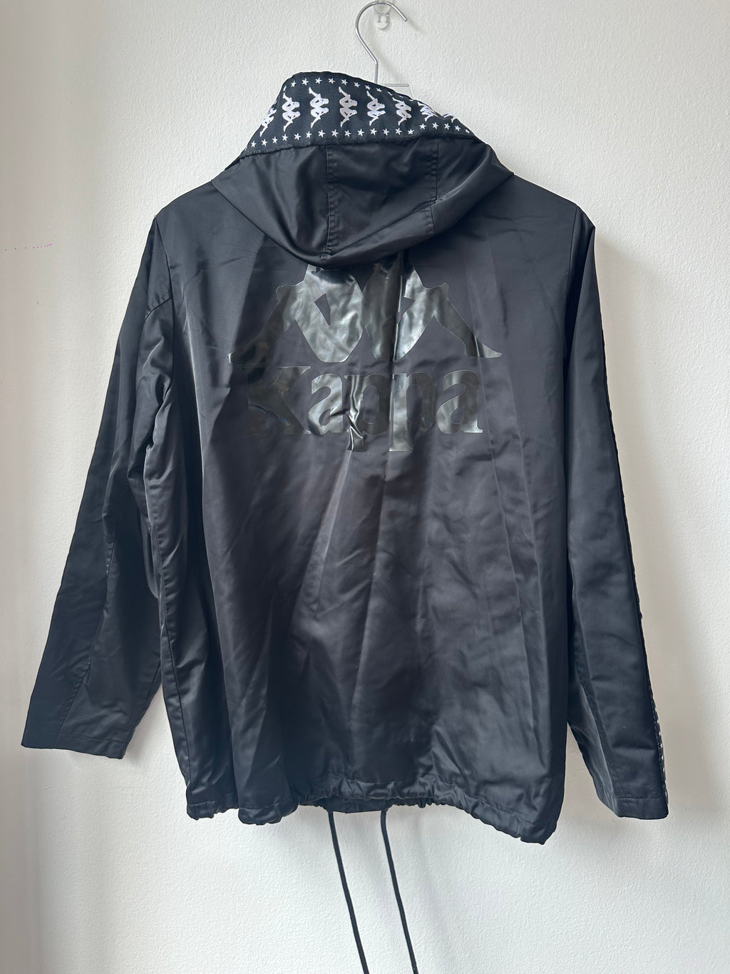 Kappa Black Windbreaker Jacket