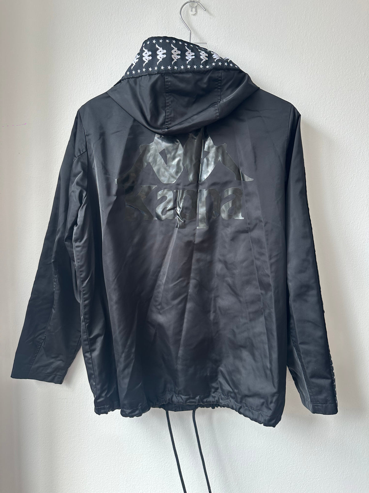 Kappa Black Windbreaker Jacket