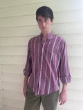 John Weitz Men's Striped Button Down