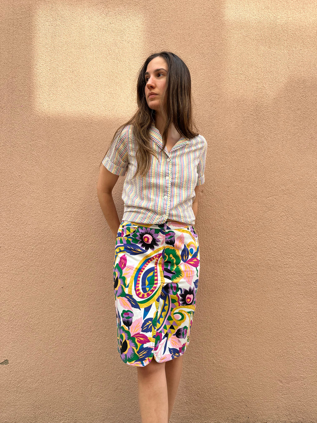 Etro Printed Pencil Skirt