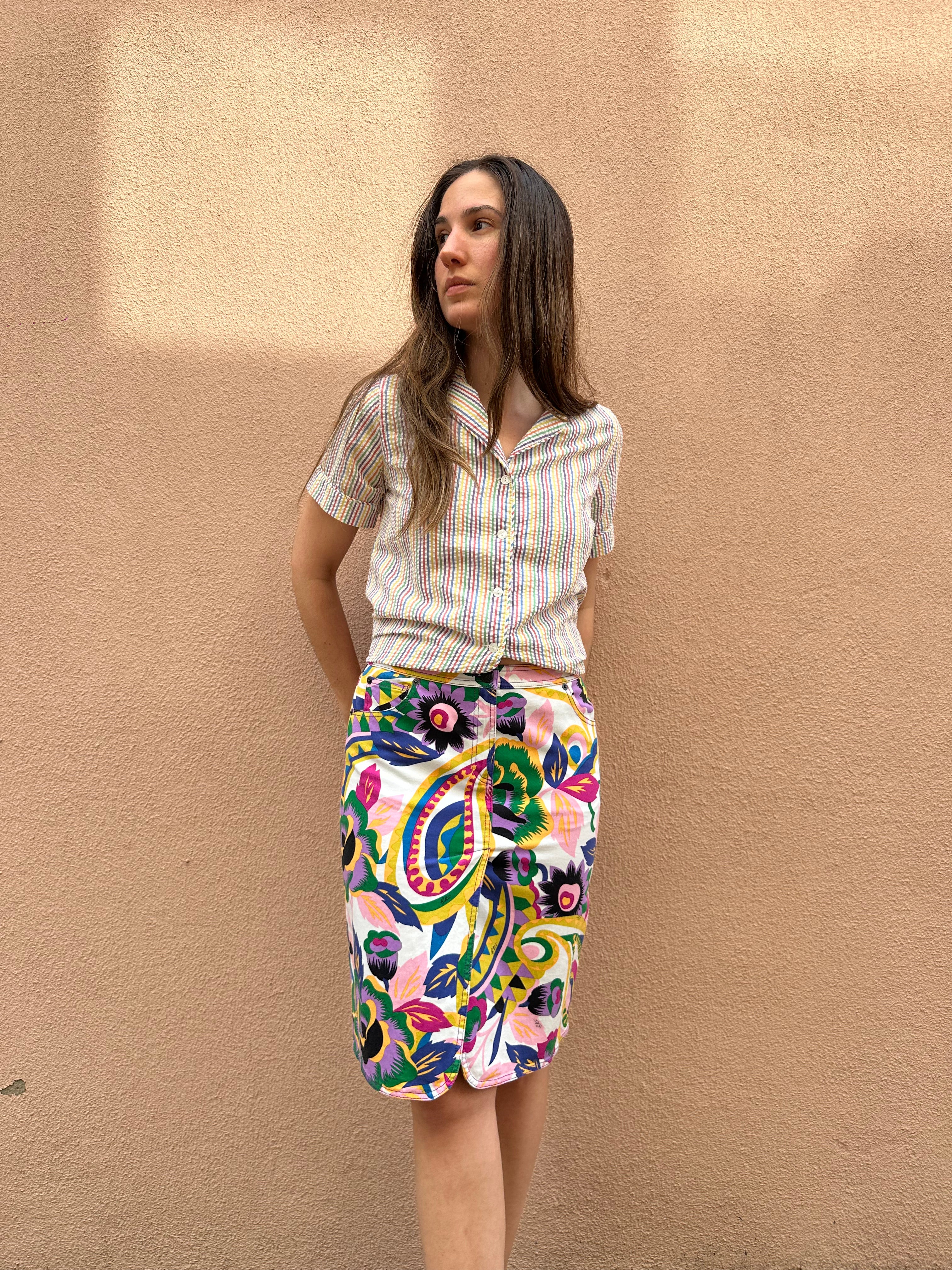 Etro Printed Pencil Skirt