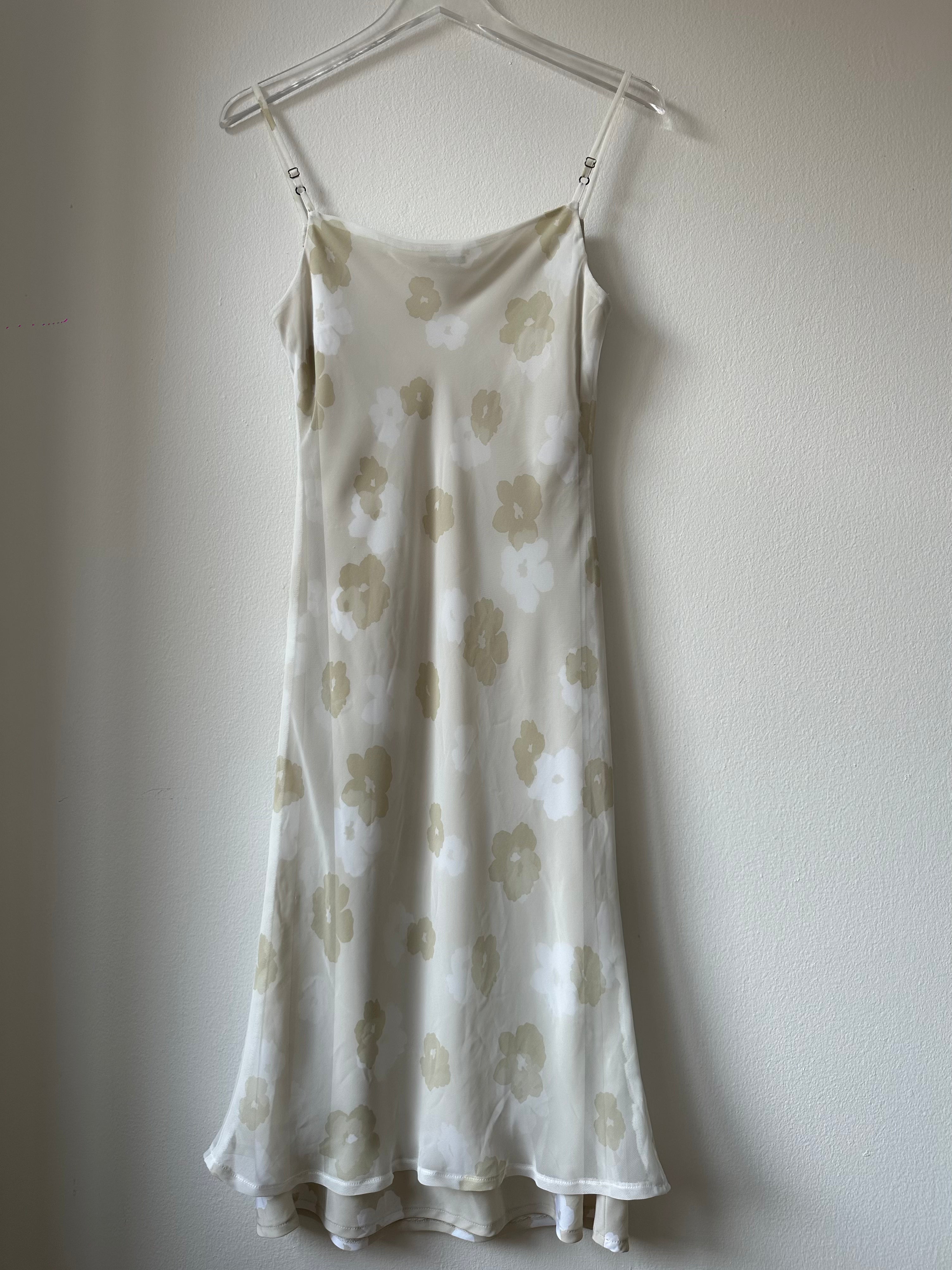 United Colors of Benetton Cream Floral Slip Dress