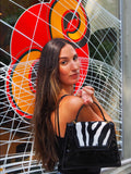 Zebra Black Patent Mini Bag