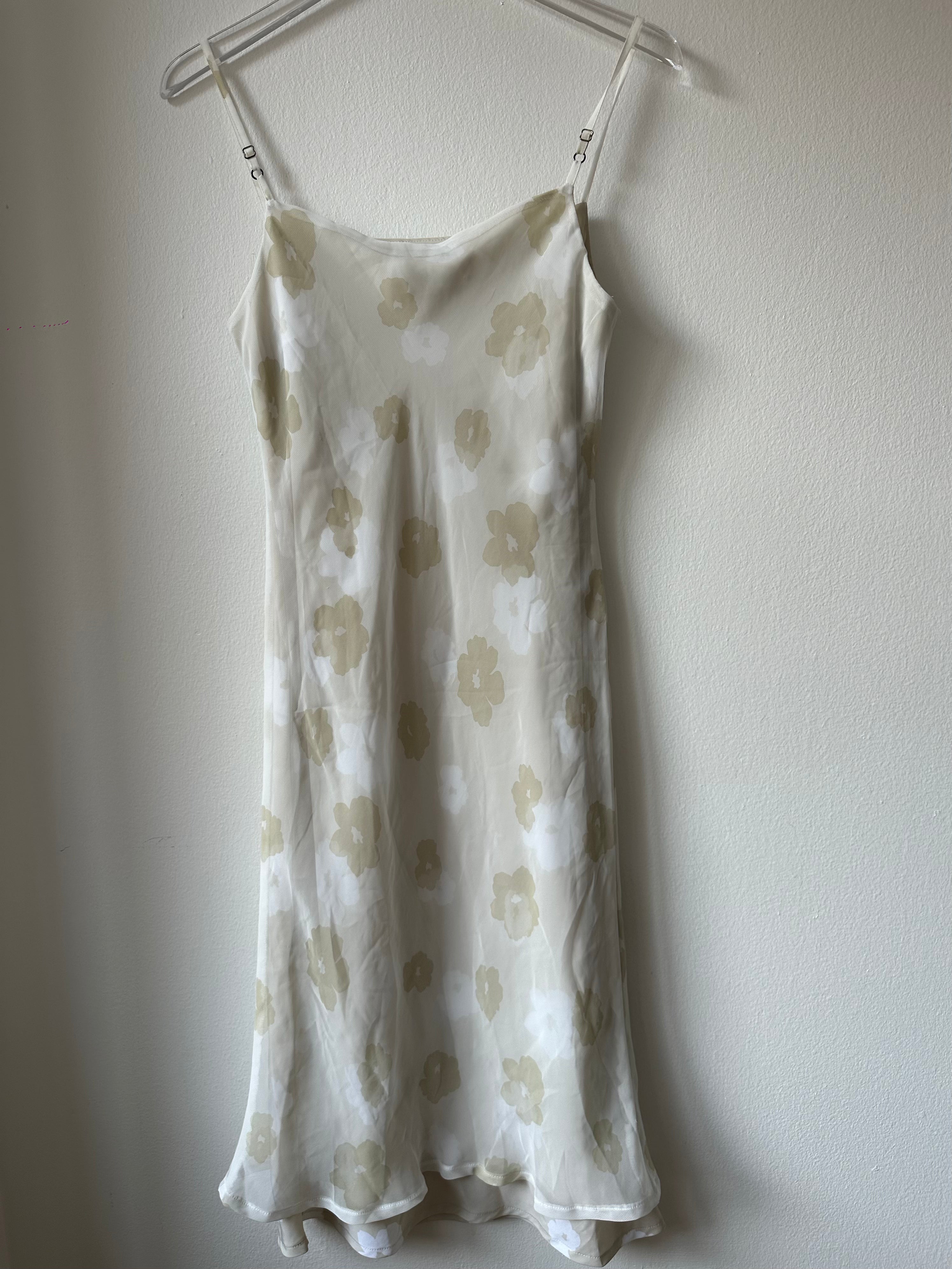 United Colors of Benetton Cream Floral Slip Dress