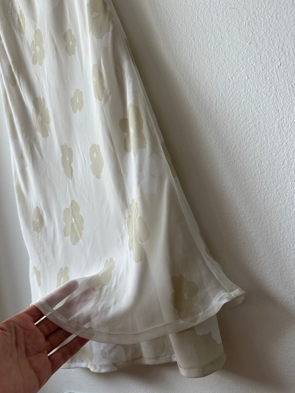 United Colors of Benetton Cream Floral Slip Dress