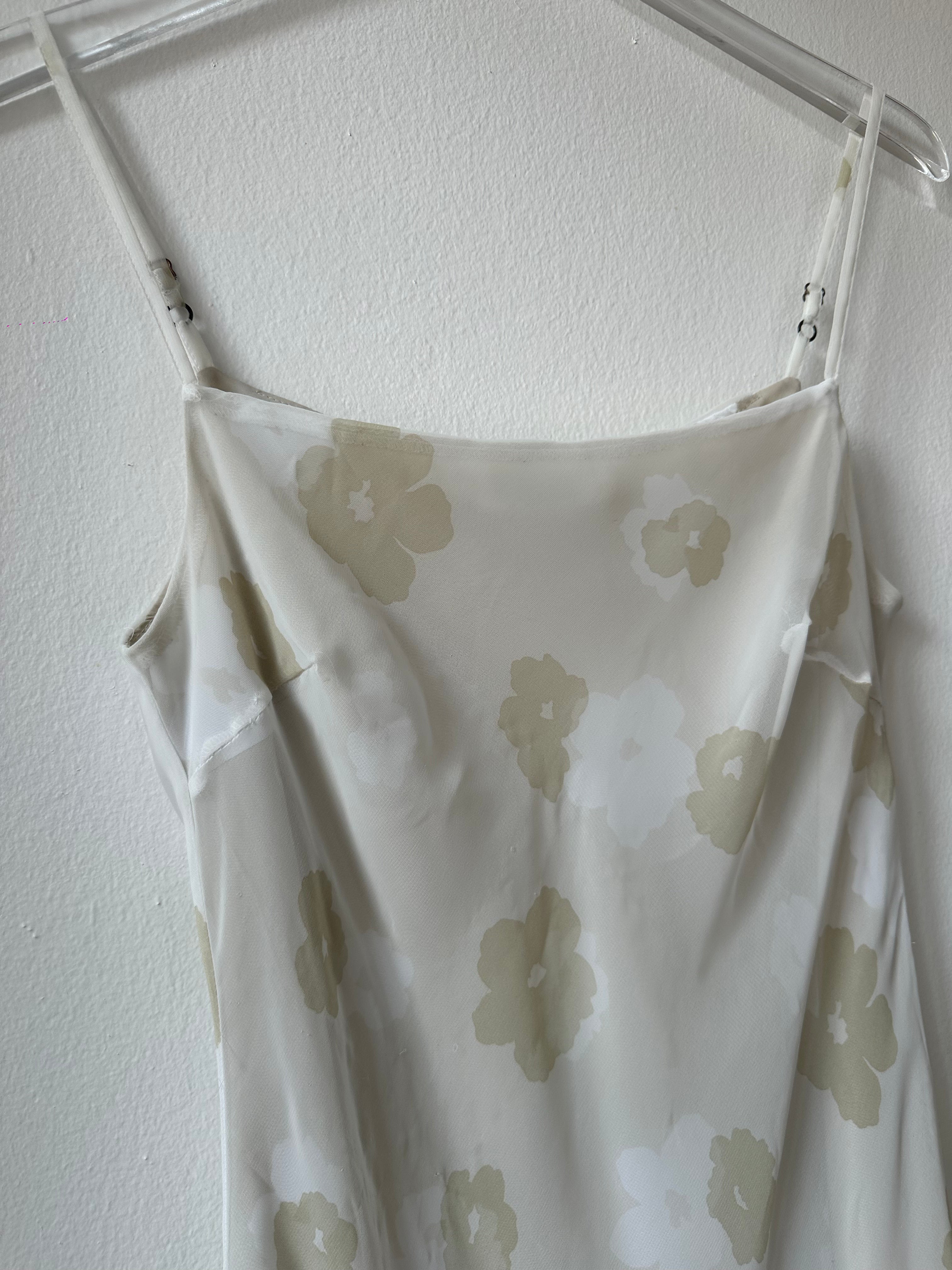 United Colors of Benetton Cream Floral Slip Dress