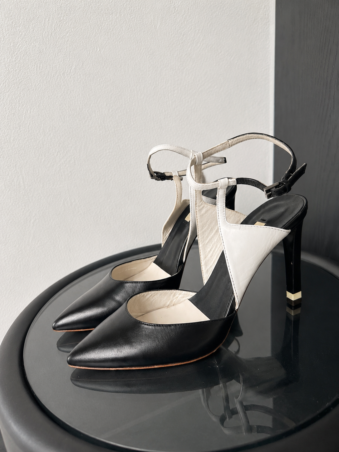 Paul Smith Black & White Leather Heels