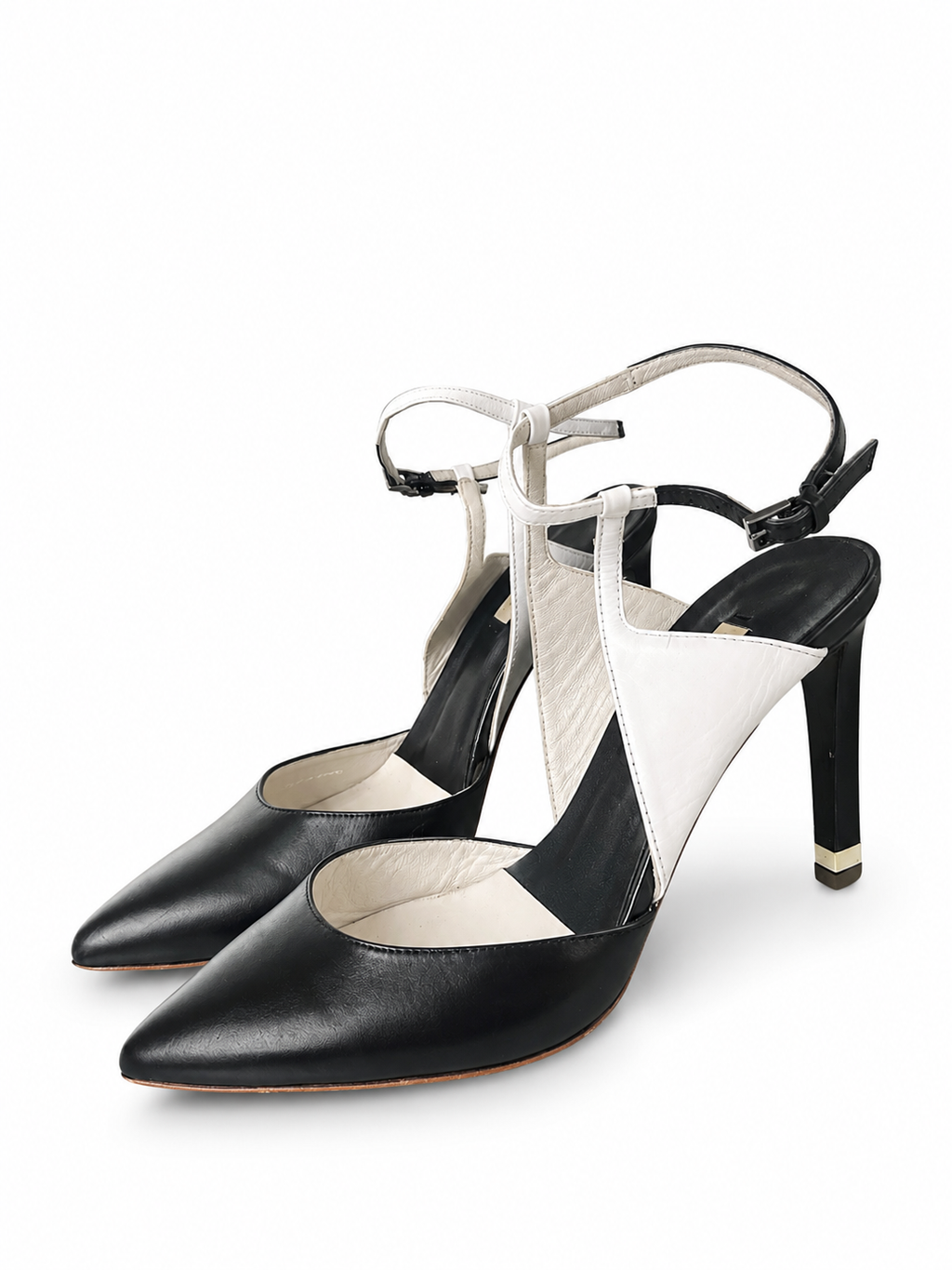 Paul Smith Black & White Leather Heels