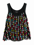 Emporio Armani Rainbow Ribbon Sequin Top
