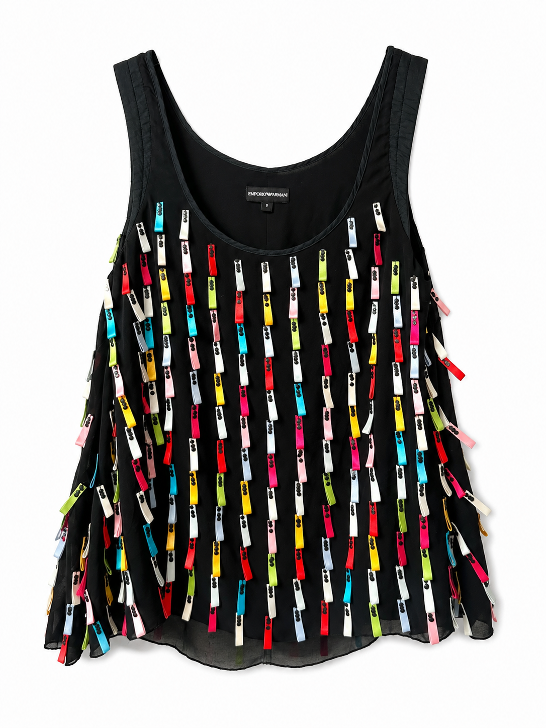 Emporio Armani y2k Sleeveless Ribbon Sequin Top