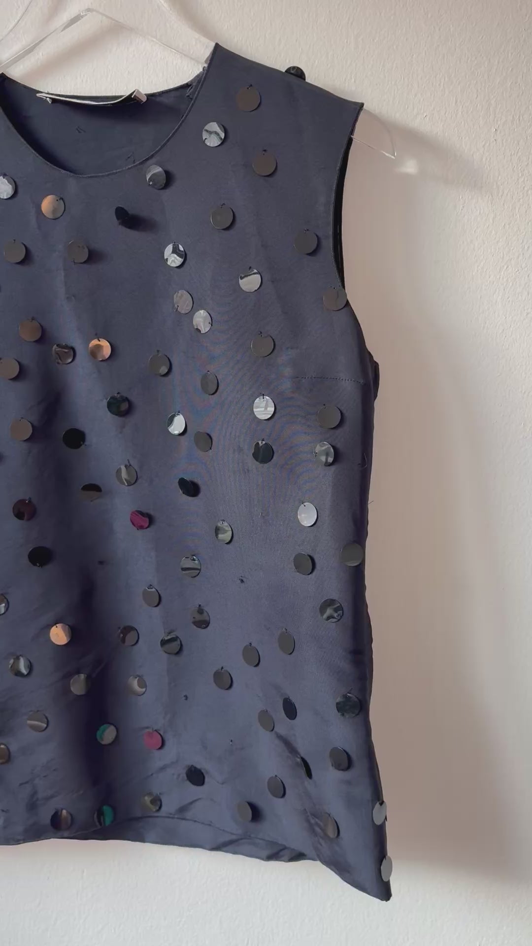 Lanvin Silk Sequin Top